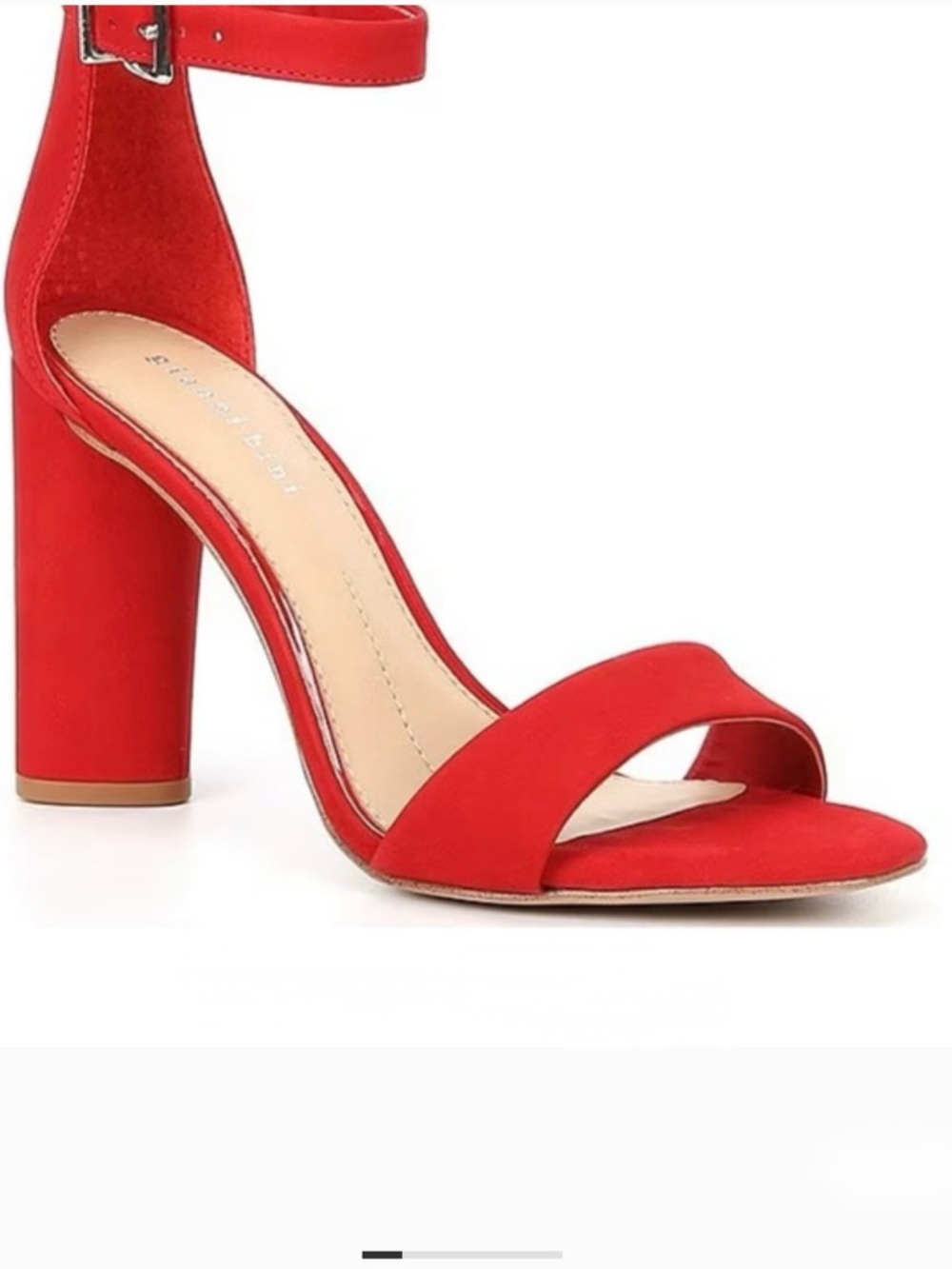 Gianni Bini Red Suede Block Heel Sandals size 8